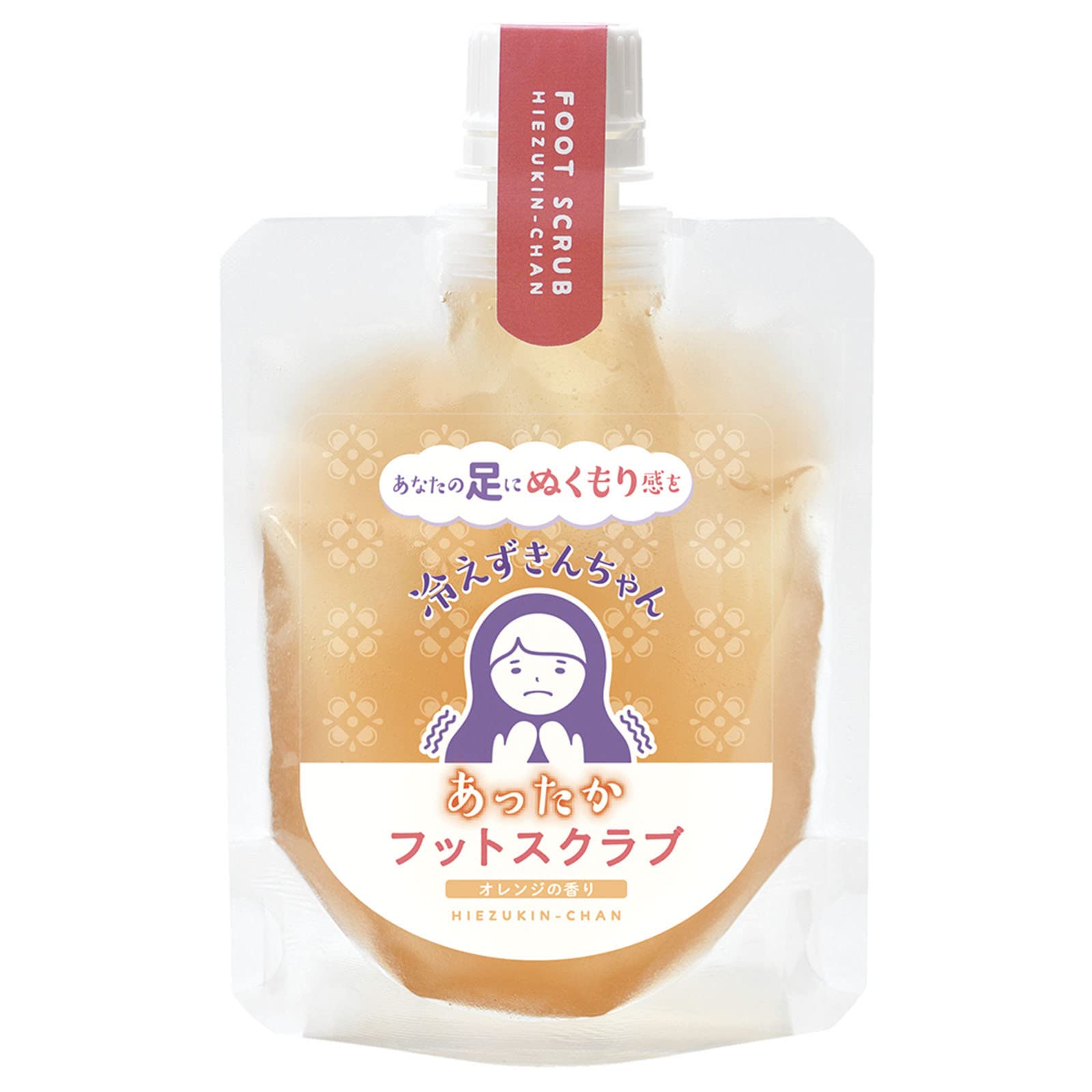 

Reizukinchan Отшелушивающий скраб для ног с согревающим эффектом и ароматом апельсина, Увлажняющий, 135 г, Аромат, HIE-3-1