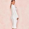 European & American Autumn/Winter Women's Long-Sleeve Sexy Hollow Chest Slim Bandage Dress