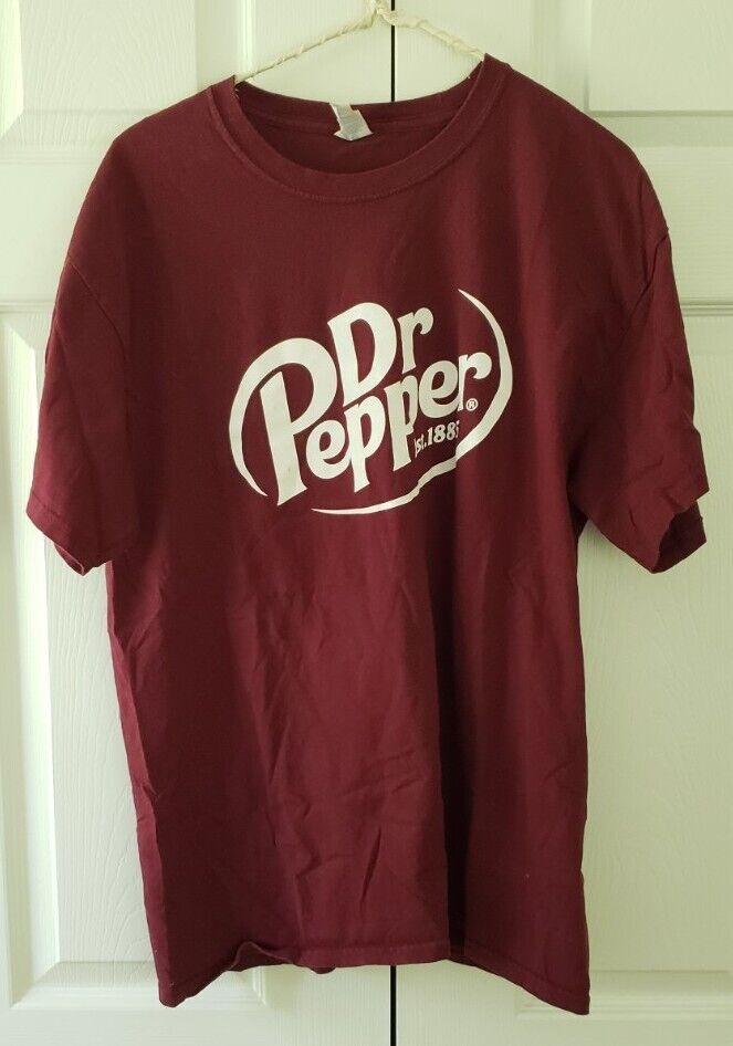 T-shirt Unisex Vintage Anni '90 Dr Pepper Port Company Manica Corta 100% Cotone L