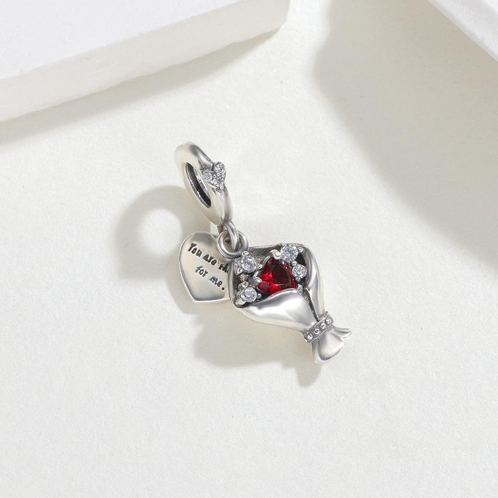Copper Metal Charm Bead Component Flower Bouquet Pendant Bead Component High Quality Fine Jewelry Craft Making Designed For Classic Bracelet High