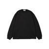 Logo Embroidered Loose Fit Crew Neck Sweatshirt Men Sweatshirt Black 791565477-V0029