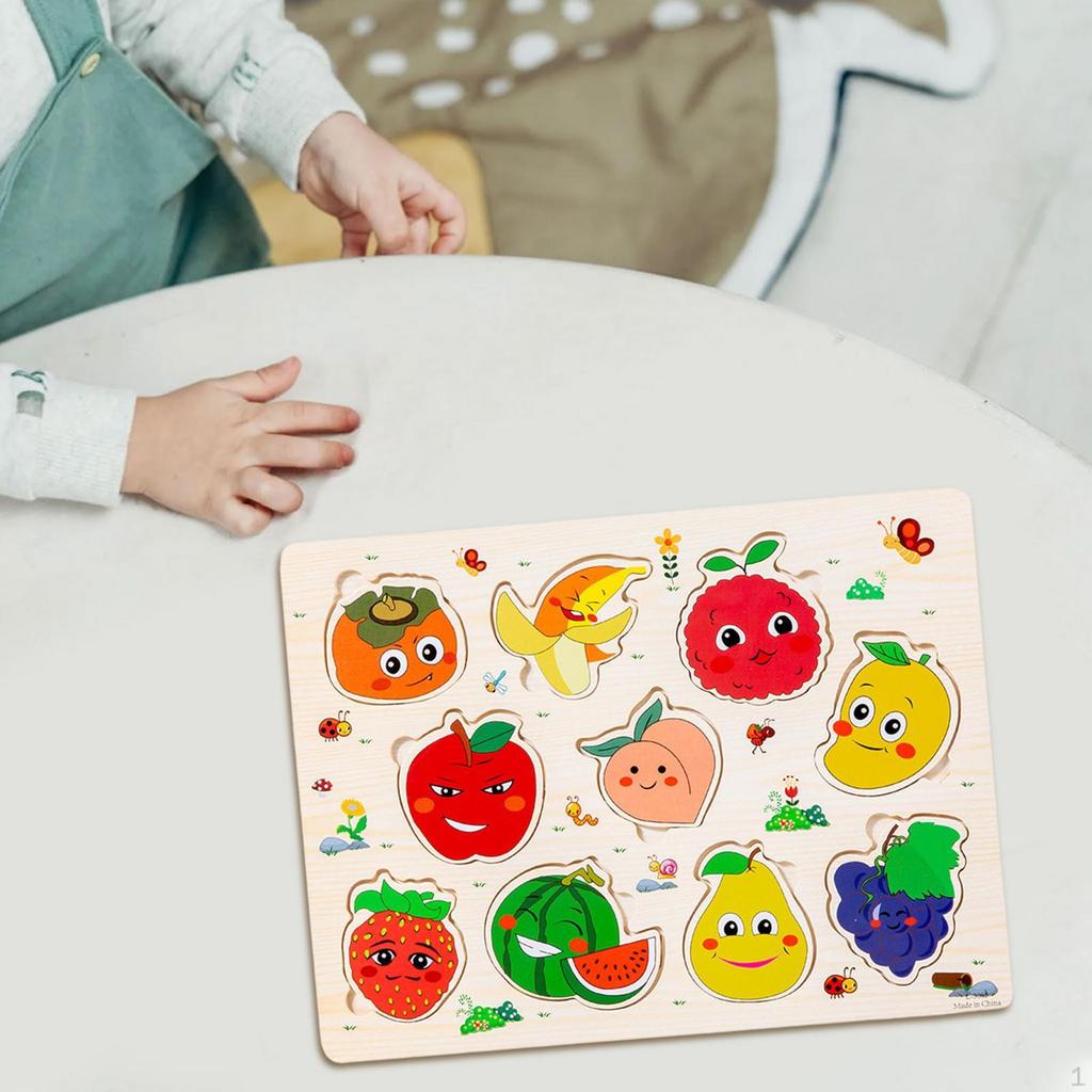 Fruit Matching Board Wooden Games for Kids Recognition Kds Valentines Day Gifts 4 5