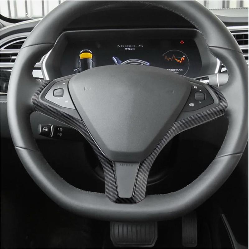 ABS Car Steering Wheel Frame Sticker Trim Cover For Tesla Model S Model X Inner Steering Wheel Decoration  Accessories