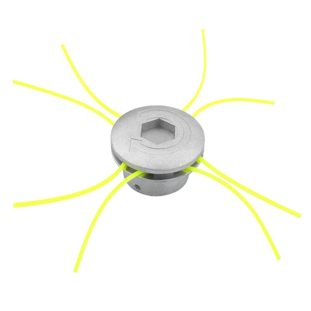 Universal 4Line Trimmer Head Replacement Brush Cutter Head For Lawn Mowers With Cutting Ropes Aluminum Alloy Build
