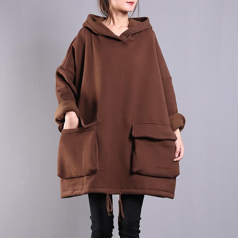Sudadera con Capucha de Felpa Gruesa Oversize para Mujer Talla Grande Otoño Invierno Cálida Manga Larga Suelta Casual Abrigo con Capucha