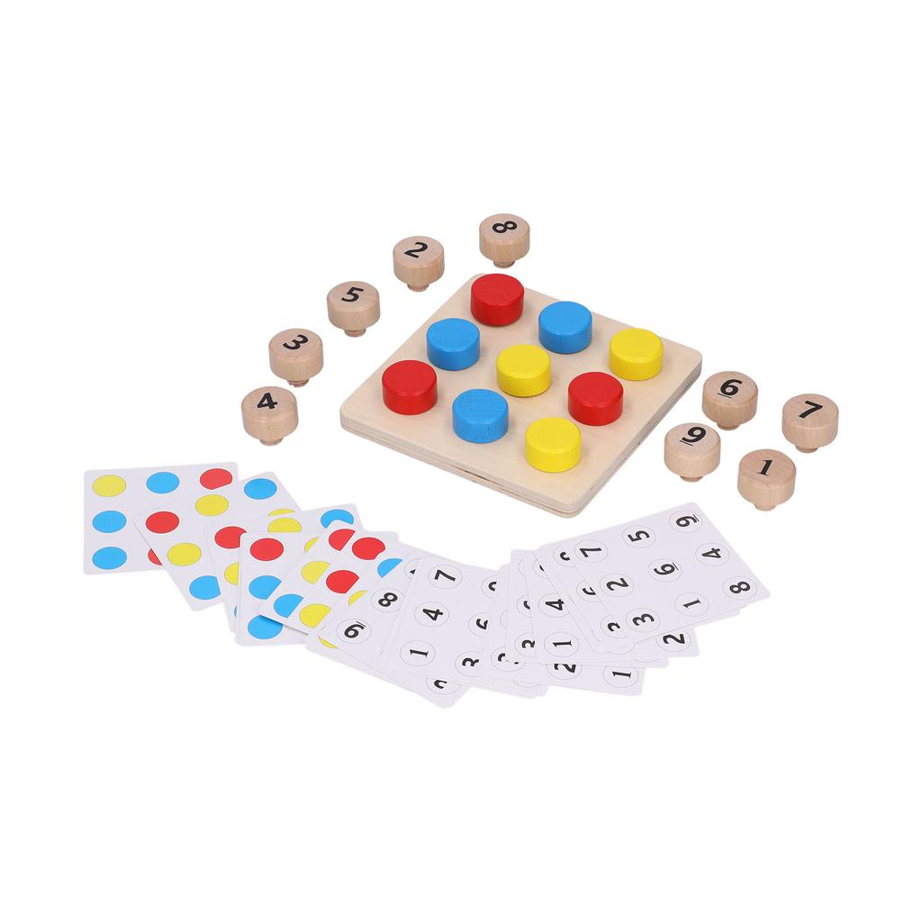 Montessori Wooden Screw Color Number Matching Game Toy Interactive Educational Kids Toy
