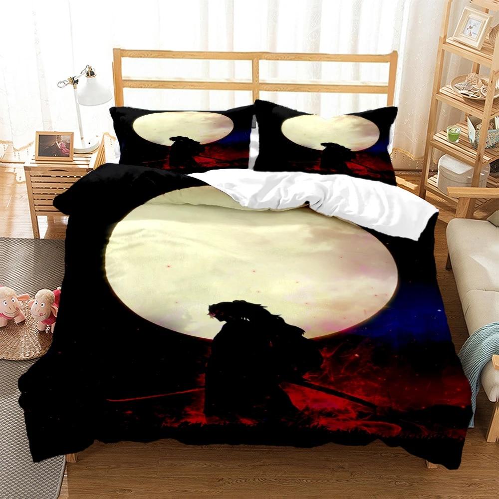 Demon Slayer Cover Digital Print Polyester Bedding Sets Child Kids Covers Boys Bed Linen Set For Teens King Size Bedding Set