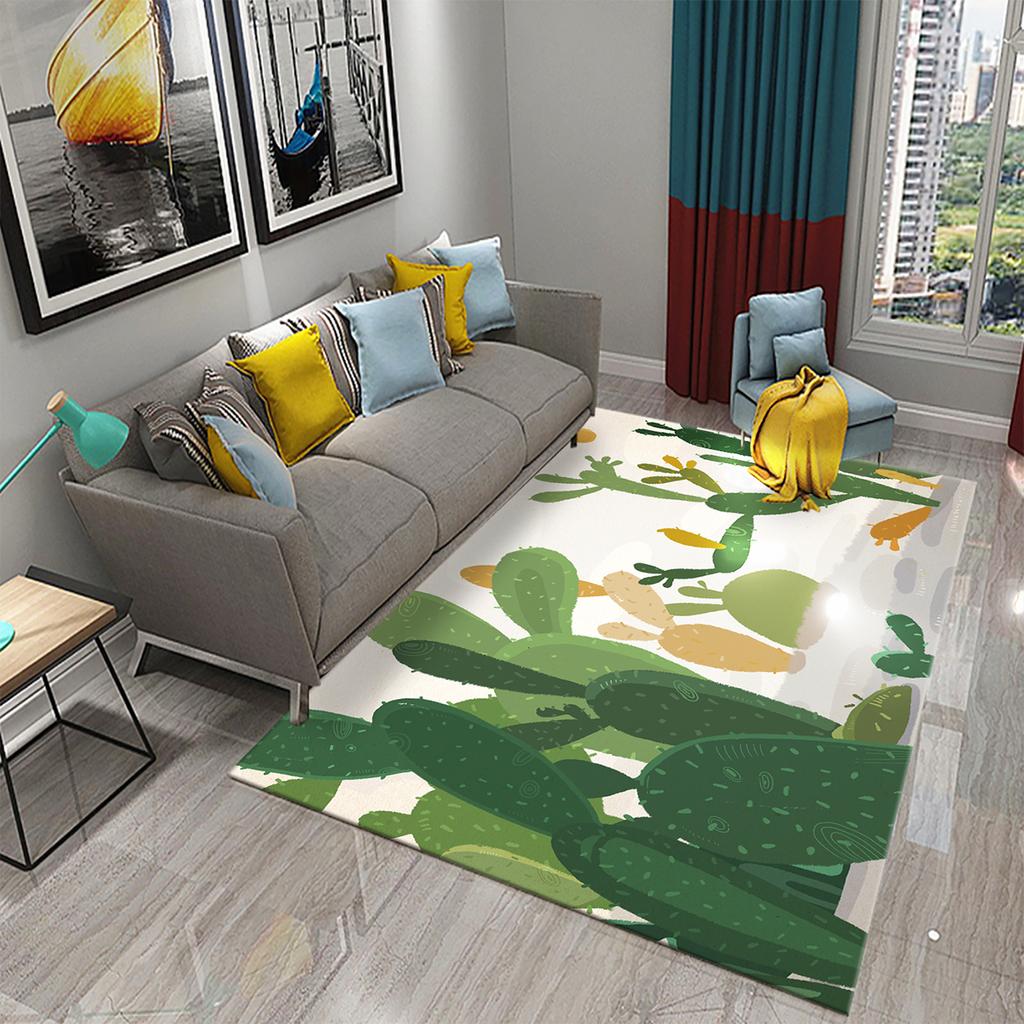 3D Cartoon Cactus Carpet for Kitchen Anti-slip Mat Gift Modern Living Room Balcony Bedroom Bathroom Carpet Door Hallway Area Mat