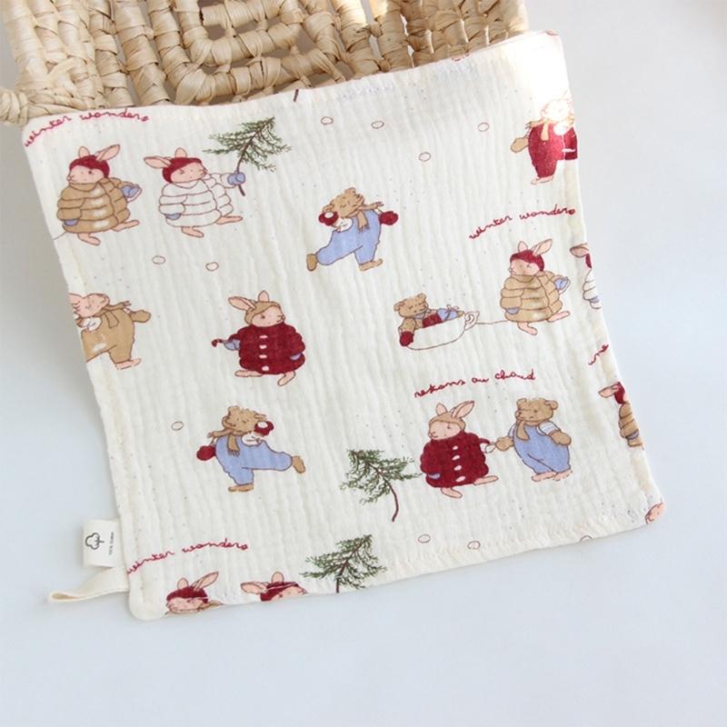 Cotton Washcloth Baby Muslin Face Towel for Delicate Skin 4-layer Absorbent Muslin Hand Washing Towel Newborn Burp Cloth