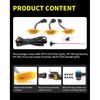 Amber LED Lights 3PCS Front Grille Raptor Lamps Car Accessories With Harness And Fuse, Compatible With 2004- For-D F150 & 2013-2018 Ram 1500 Raptor