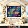 Party Backdrop Happy Birthday Birthday Stars Photo Booth Background Front Door Decor