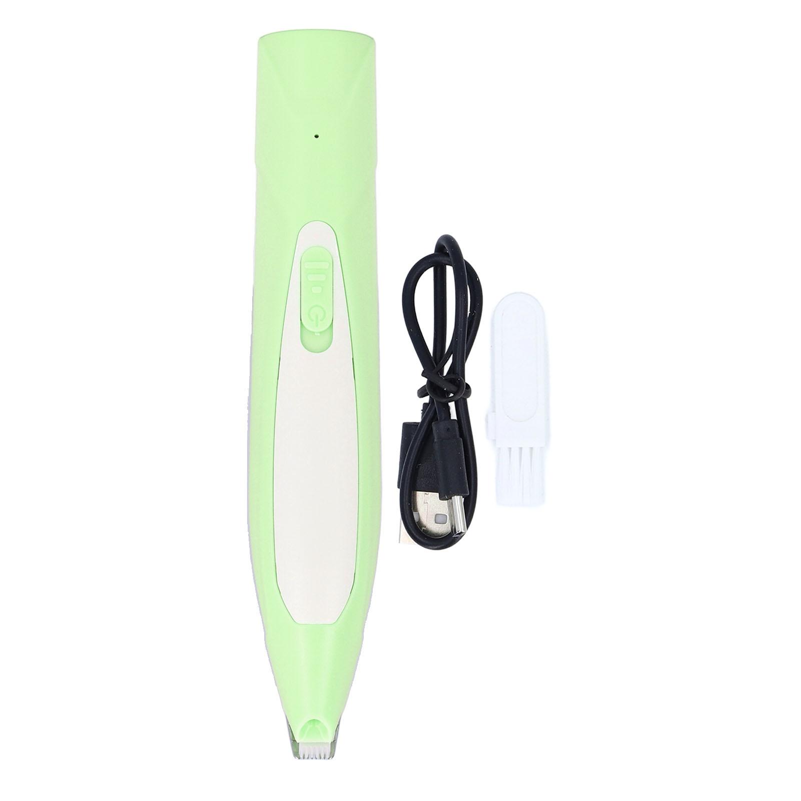

Dog Paw Trimmer LED Light Safety Trimming Efficient Low Noise Electric Pet Grooming Clippers for Cats Dogs зелёный