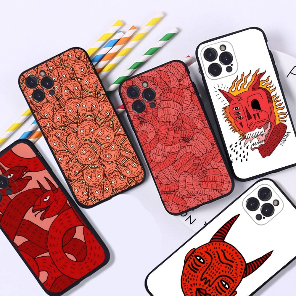Polly Nor Print Handyhülle für iPhone 16 15 14 13 12 11 17 Pro Max Plus Rückseitenhüllen
