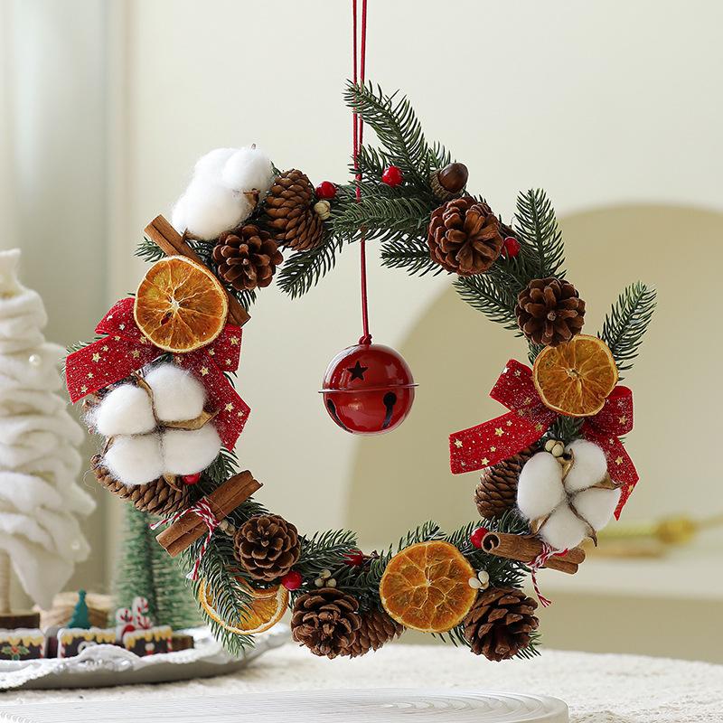 Christmas Garments Finished Christmas Decoration Wall Hanging Flower Art Door Hanging Decorations Pendant Scene Layout