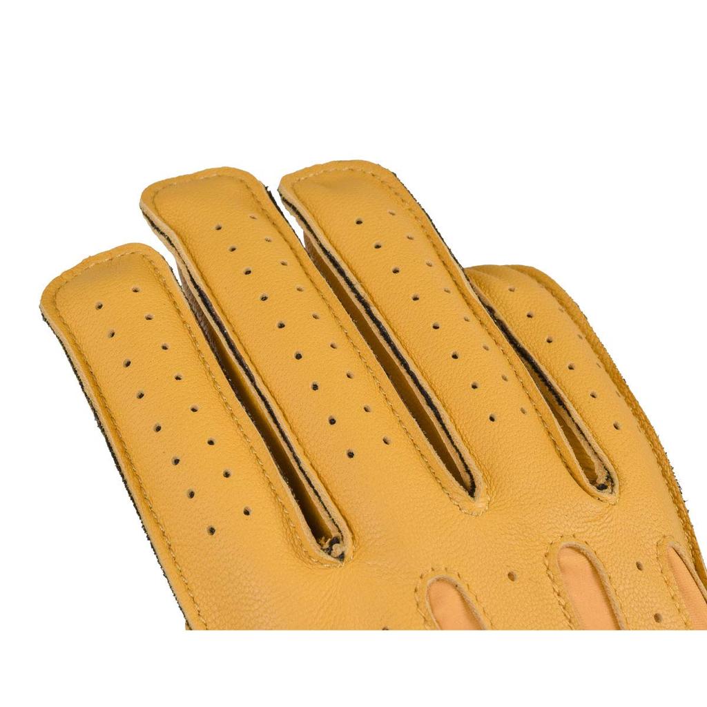 KOMINE Motorcycle Vintage Short Leather Size Genuine for and Autumn Gloves, Black, 2XL, GK-161 971, Leather, Spring, Summer,