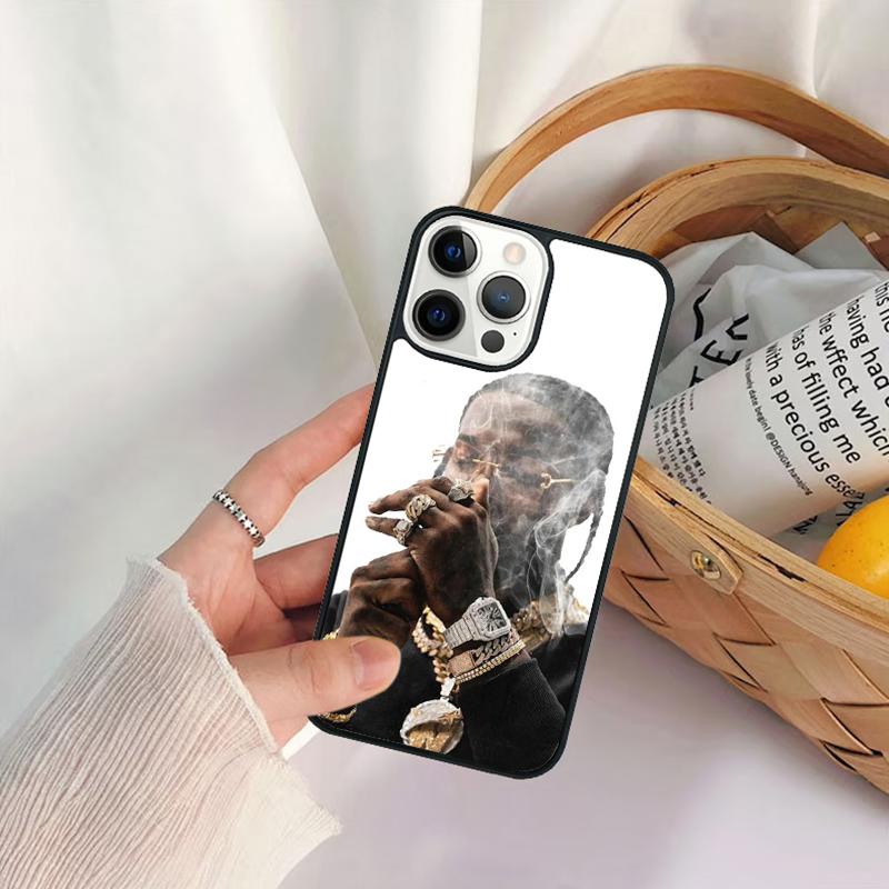 Rapper Pop Smoke ROCK Phone Case For iPhone 17 Air 16 15 14 11 12 13 Pro  MAX Plus coque Cover Shell