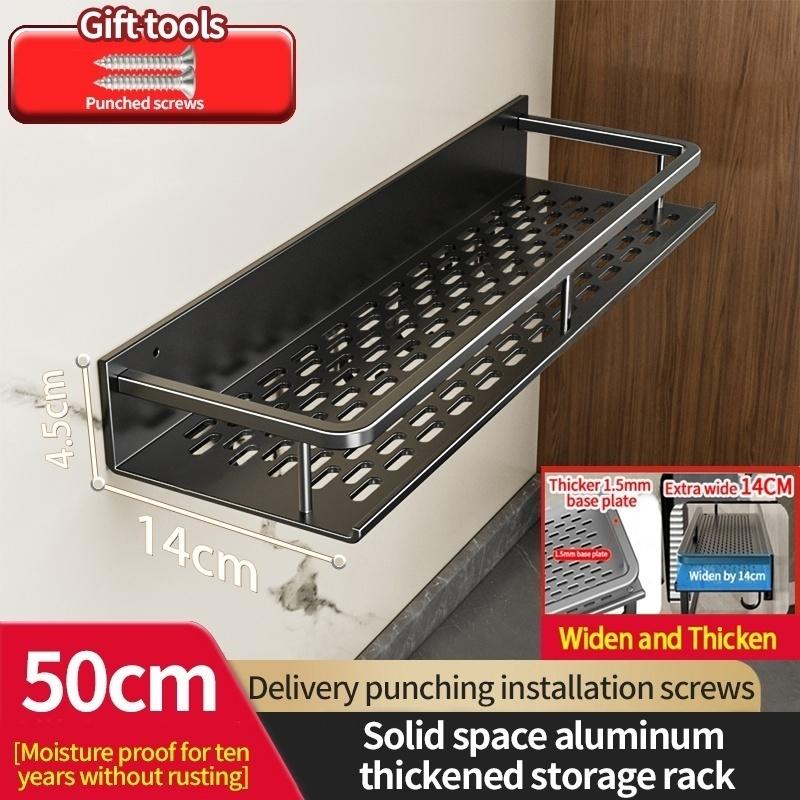 

Настінна кухонна полиця для зберігання Багатофункціональна Водонепроникний тримач для ножів Приправи Проста полиця для зберігання Полиця для зберігання приправ