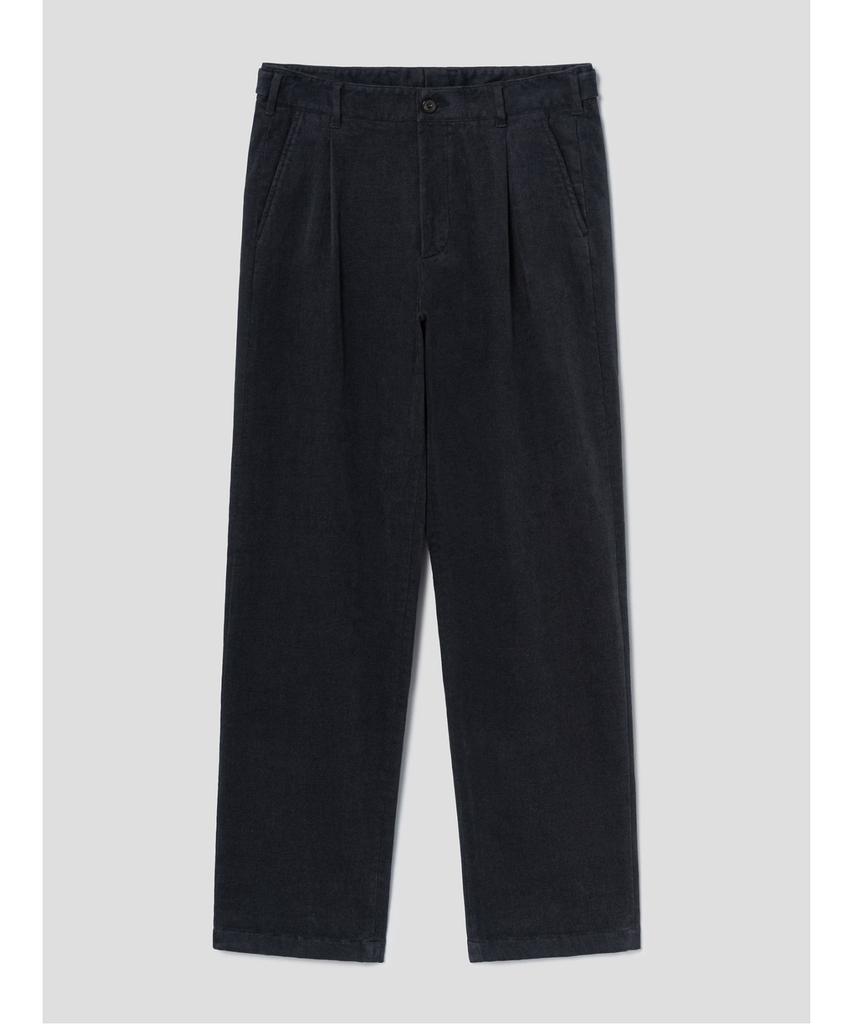 SHIFT.G Semi Wide Brushed Cotton Pants Navy