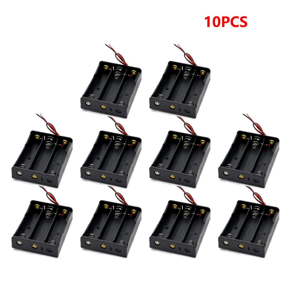 10/5/1PCS 1 2 3 4 Slot 18650 Battery Holder Power Bank with Wire Lead Plastic Battery Storage Box Case for 18650 3.7V Battery