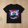 Kids Roblox Block World 3D Print TShirt Funny Game Character Short Sleeve Casual Summer Tee