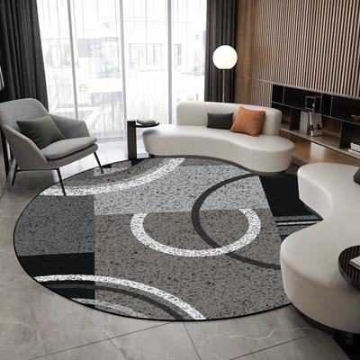 Nordic Modern Style Floor Round Carpet Anti Slip Chair Mat Room Decor Absorbent Soft Rug Washable Living Room Rugs Customizable