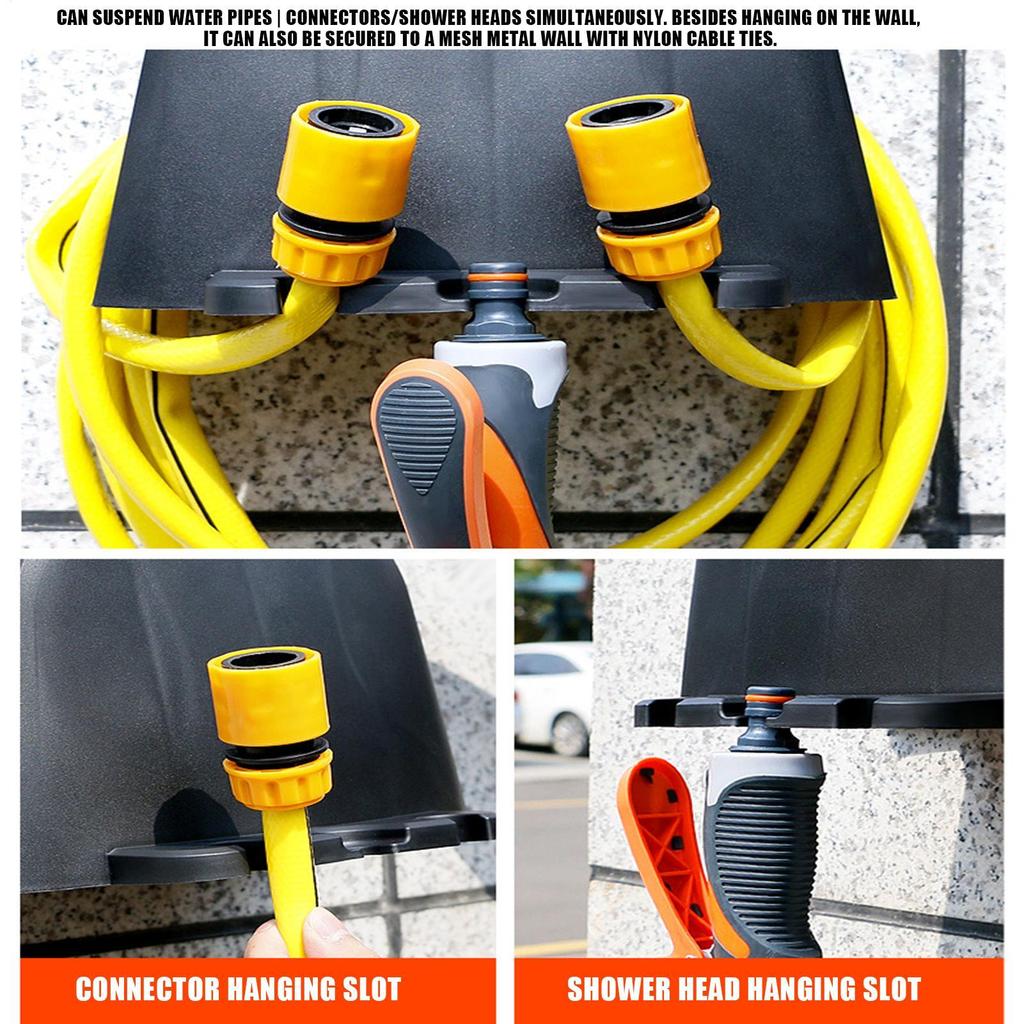 Garden Hose Hanger Wall Mounted Easy Installation Water Hose Rack Garden Water Pipe Hook Outdoor Storage for Yard Farm Lawn