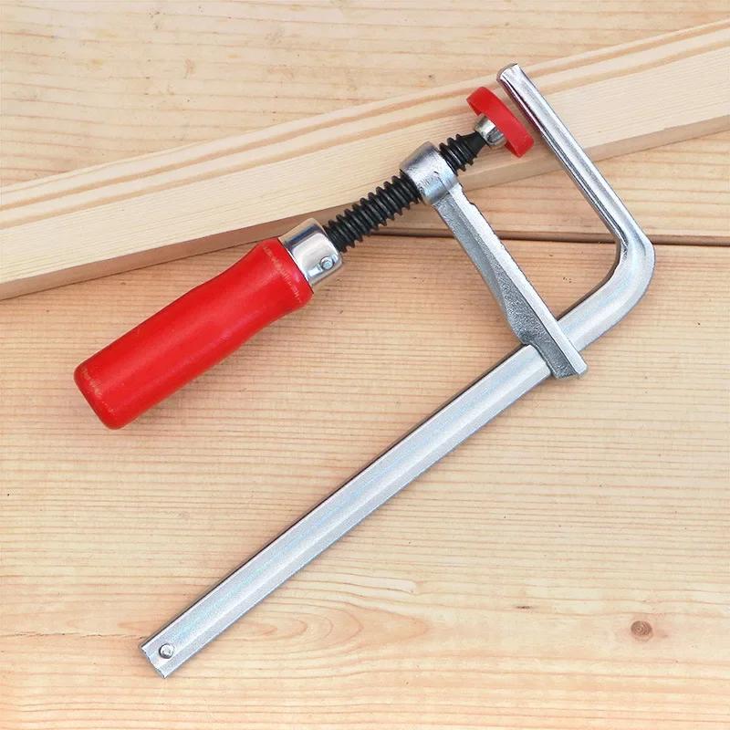 New Allsome 120-300mm Wood Handle Guide Rail Clamps with Screw Action Arm  for Woodworking MFT Table and Cutting Track