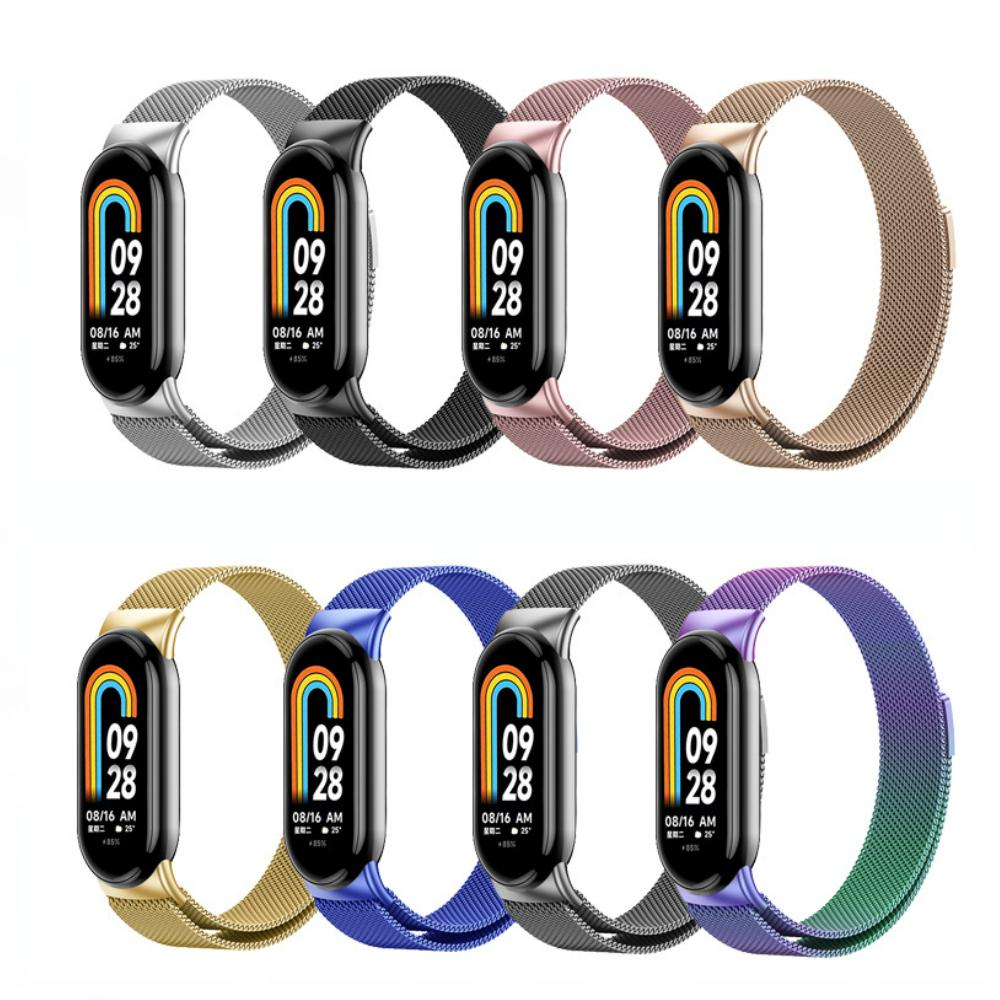 Pasek Mediolski do Xiaomi Mi Band 10 9 8 NFC Magnetyczna Bransoleta Correa dla Xiaomi Band 10 Ceramiczny Metalowy Wymienne Akcesoria