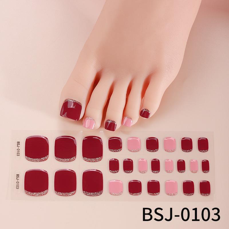 

Наклейки для гелевого маникюра, наклейки на пальцы ног, полуобработанные, полуполимеризованные наклейки для ногтей и наклейки для стоп