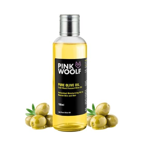 Pink Woolf Olivenöl für Haar & Haut | Leicht & Schnell einziehend | Ideal für Körpermassage | 3er-Pack