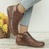 [Stylish Women's Boots] Stylish Women's Solid Color Boots | Soft Sole Platform Slip-On Casual Round Toe Boots - Versatile