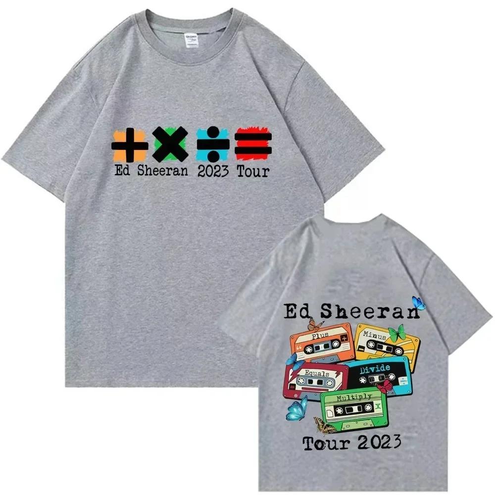 Ed Sheeran 2024 World Tour T-Shirts Man Woman Harajuku Hip Hop O-Neck Short Sleeve Shirts Fans Gift