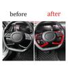 For Hyundai Elantra 2021-23 Red Glossy Steering Wheel Button Frame Trim 2PCS Fit