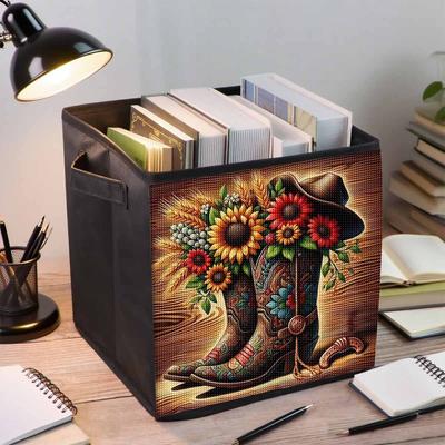Boots 5D Diamond Painting Storage Basket Full Round Drill Mosaic Diamond Embroidery Cross Stitch Kits Home Decor Home Decor