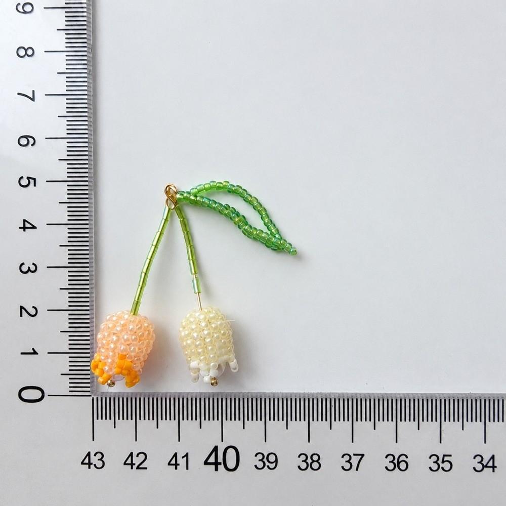 Handmade Necklace Pendant Rice Bead Flower Keychain Pendant DIY accessories