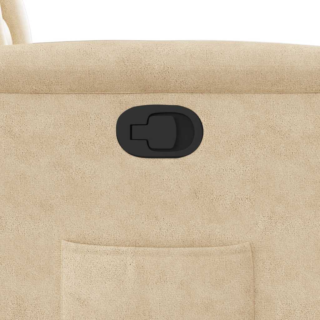Recliner Chair with Lift Assistance Cream Microfiber Fabric