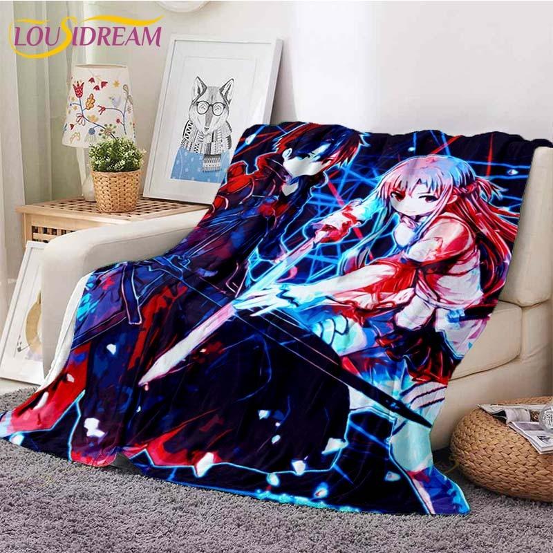 Asuna Sword Art Online Decke, Sofabettdecke, superweicher, warmer Deckenbezug, Fleece-Überwurfdecke