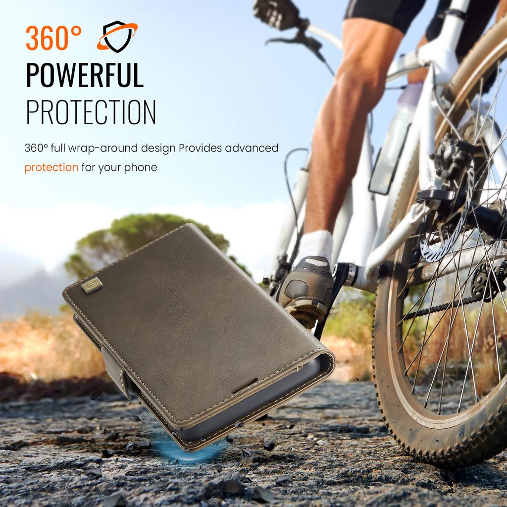 For iPhone 15 /15 Pro / 15 Pro Max / 15 Plus. Wallet Case with Card Slots & Kickstand, 360° Protection Leather Case