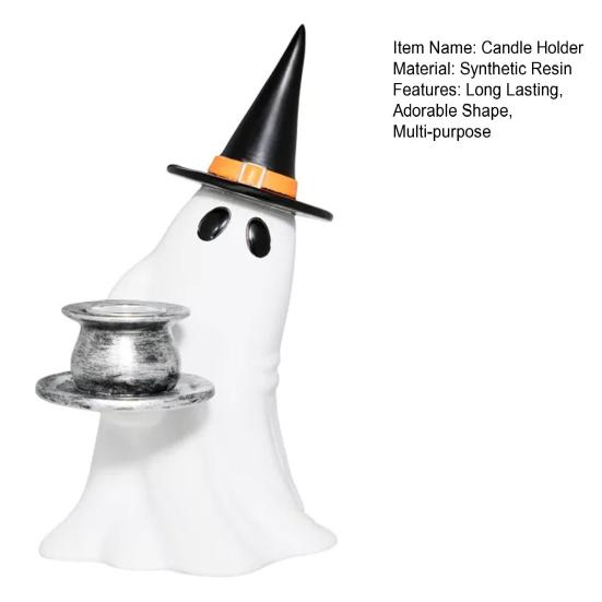 Spøkelsesheks Lysestake Bedårende Form Mini Størrelse Bord Pult Halloween Festlig Lysestake Dekorasjon Festartikler