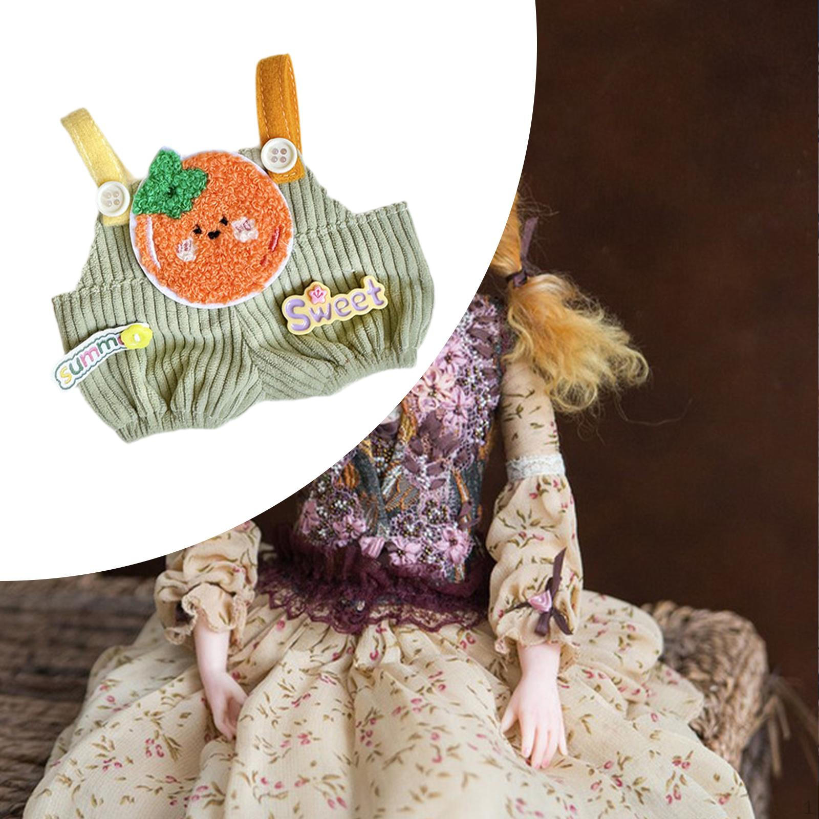 

Кукольные штаны с подтяжками для кукол ростом 20 см. Создайте свои собственные наряды. Orange