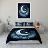 Moon Starry Night Decor Set Soft Comfortable Duvet Cover Bedding Set Included 1*Duvet Cover & 2*Pillowcases, Gift