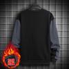 Men's Patchwork Hoodie - Trendy Loose Round Neck Pullover, Long Sleeve Layer with Plus Velvet for Spring and Autumn
