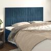 VidaXL Headboards 4 Pcs Dark Blue 100x5x78-88 Cm Velvet3116640