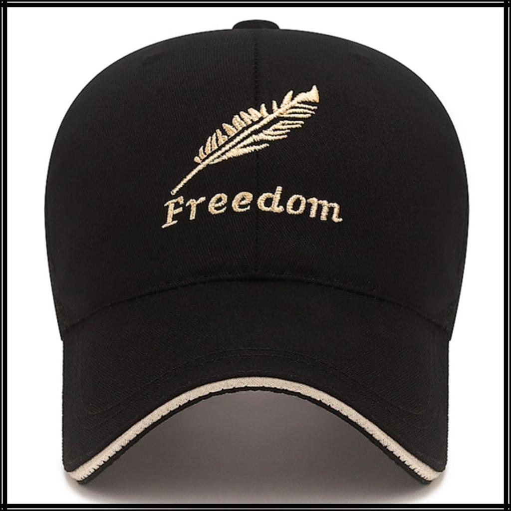 UV CZA010 [White Fang] Hat, Casual, Embroidered, Cap, Outdoor, Protection, Casual, Men's, Women's, (Black)