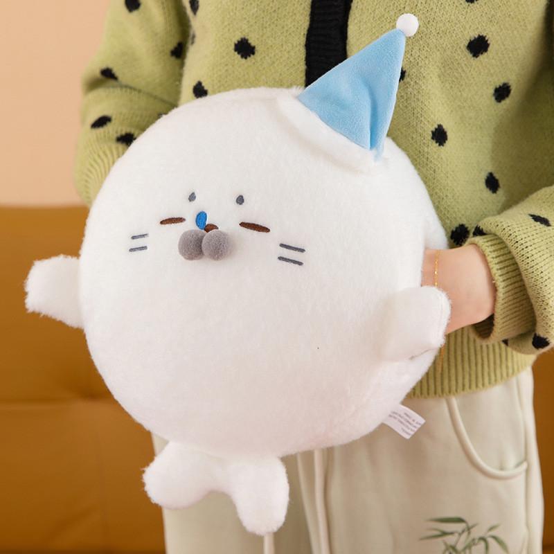 Cartoon Seal Plush Hand Warmer Pillow For Kids And Teens Gift Idea