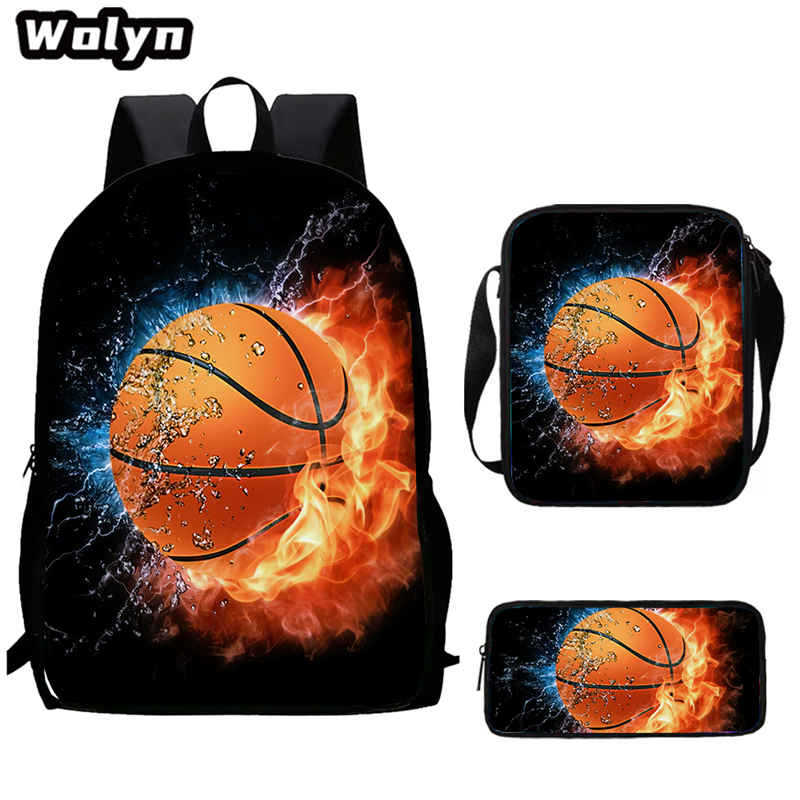 Basketball Basketball School Bag High Definition Printing Multifunctional Cross-Border Backpack
