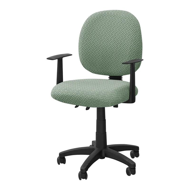 2Pcs Solid Color Office Chair Covers Jacquard Split Computer Chair Slipcover Washable Stretch Gaming Chair Cover Home El