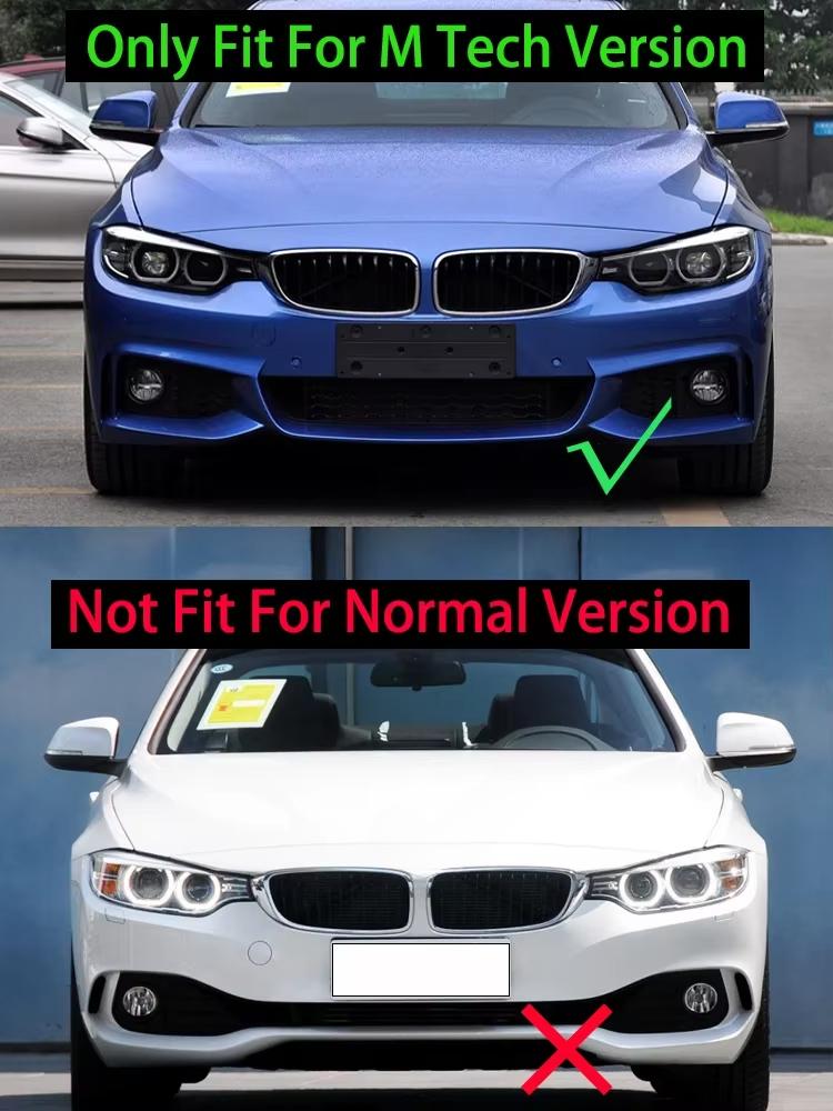 BBJH7 For BMW 4 Series F32 F33 F36 2014-2020 M Tech Rear Bumper Diffuser Lip Facelift Diffusor Body Kit Rear Bumper Protection