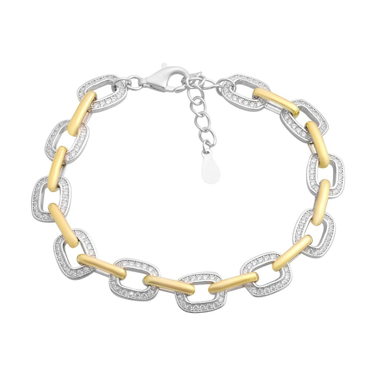 

Срібний браслет з фіанітами, вага виробу 11,33 гр (2184720) 17-20cm