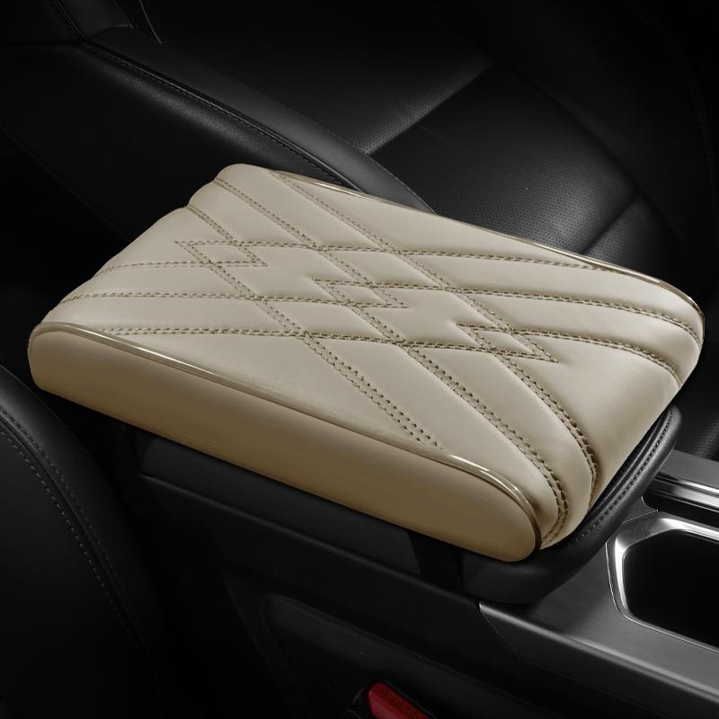 Car Center Console Cushion , Universal Leather Waterproof Armrest  Cushion ,Comfortable Car Decor Accessories Fit for Most Cars